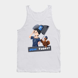 Join Today! (Digital Art Version) Sticker Tank Top